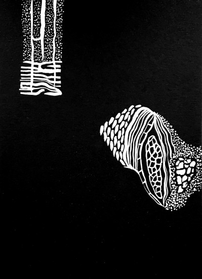 Hybrydy XVII | linoryt |12x18cm